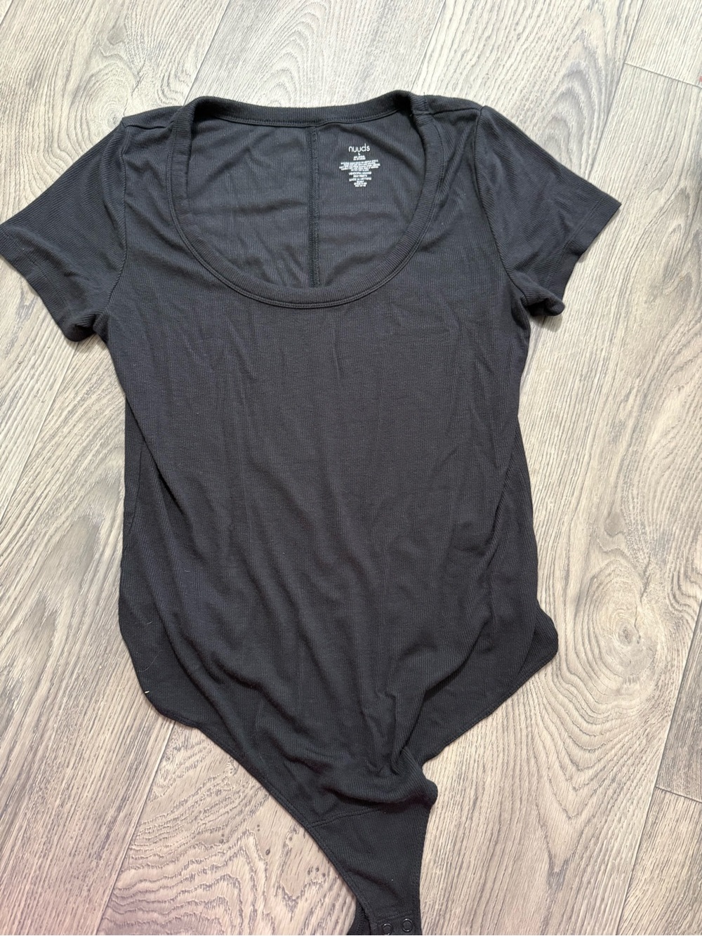 nuuds Ribbed Short Sleeve Bodysuit